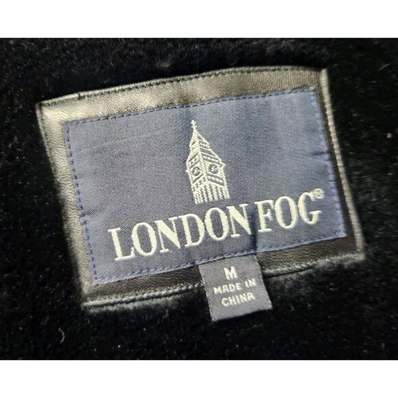 Vintage London Fog Soft Leather Black Women’s Coat Lined Size Med - Picture 5 of 7